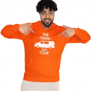 Personalised Campervan on Tour Camping Hoodie - Glamping Name Hoody