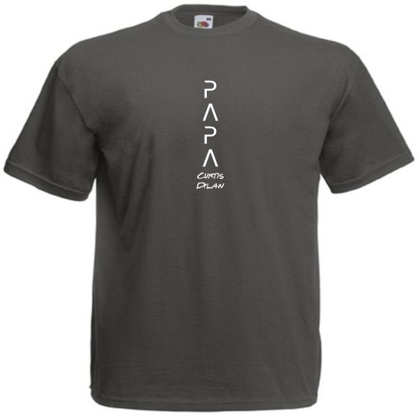 Papa Tshirt, Personalised Papa with Names T-shirt, Custom Dad T Shirt (DG5N) - Image 2