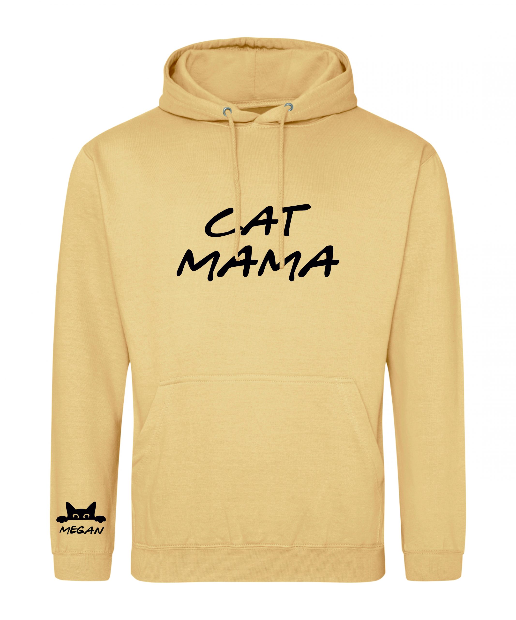 Mama Hoodie Personalised Cat Mama Hoodie Custom Made with Names on the Sleeve, Cat Mama - Image 4