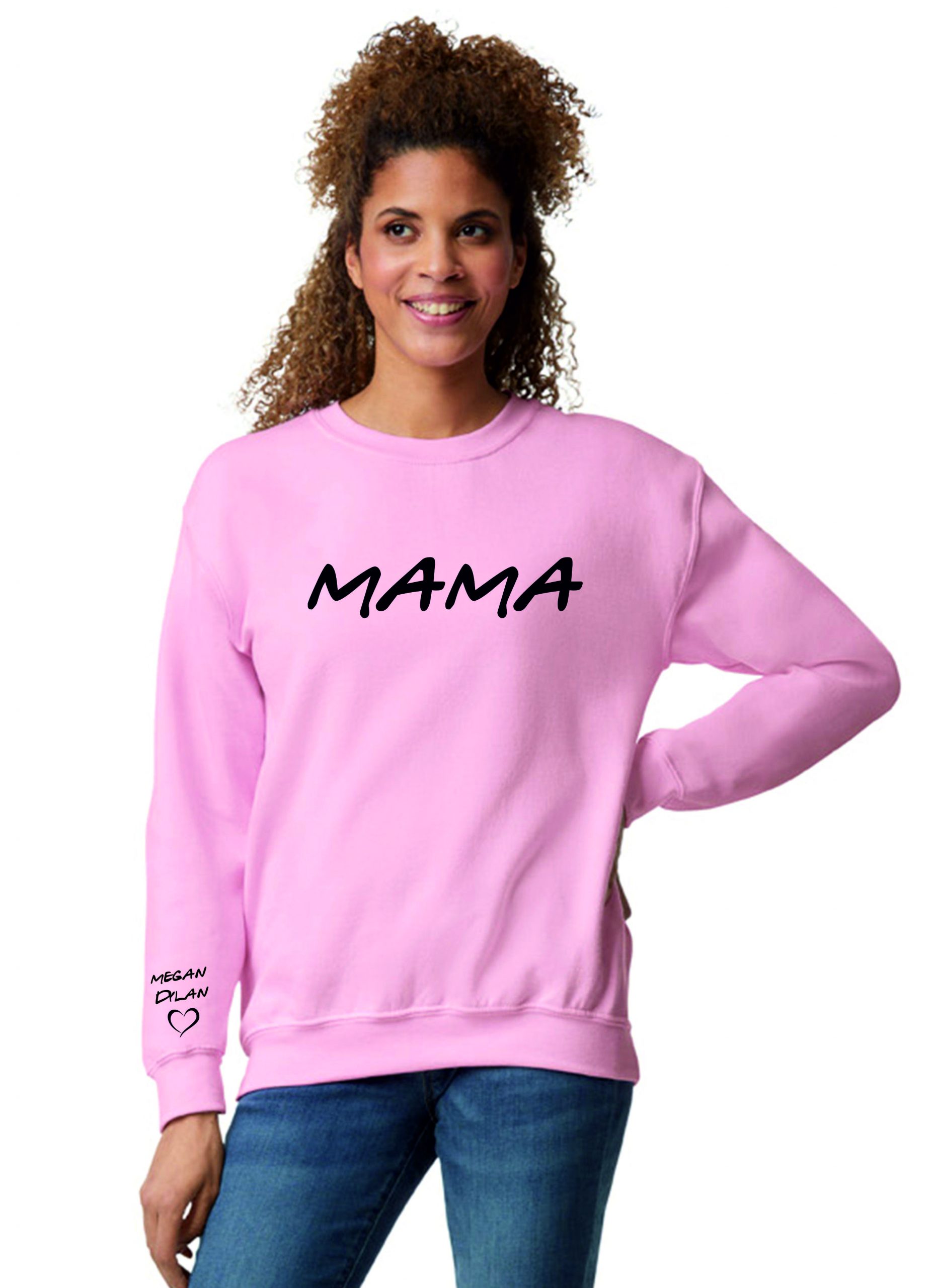 Mama Sweater, Mama Friends Custom Sweatshirt Personalised with Names, Mama Name on Sleeve, Mother's Day Gift - Image 3