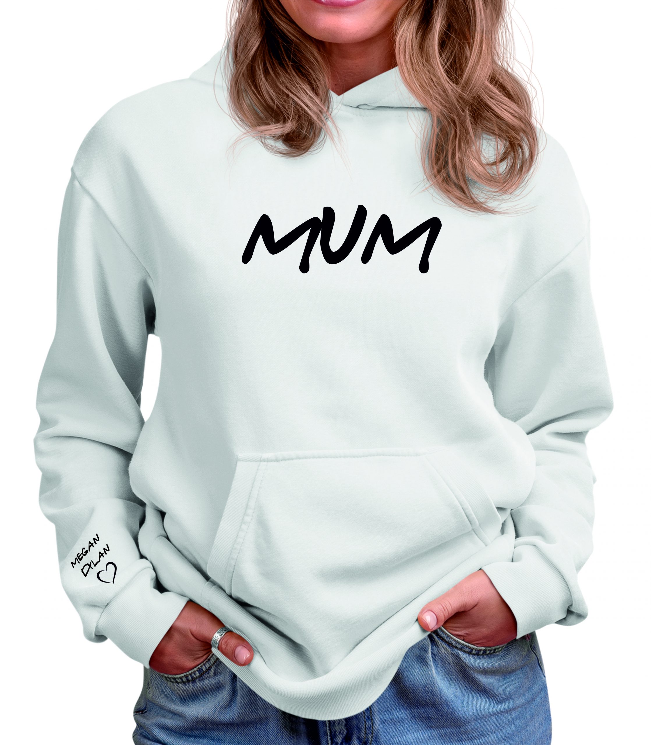 Mum Hoodie, Mum Friends Custom Hoody with Names, Personalised Mum Name on Sleeve, Mother's Day Gift - Image 3