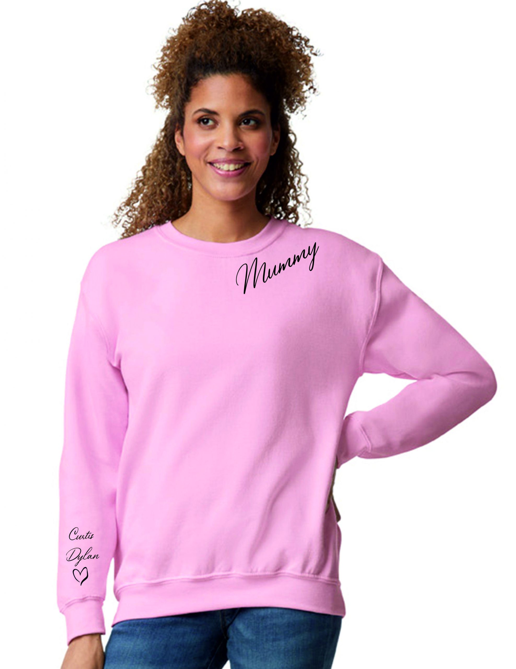 Mummy Sweater Personalised, Mummy Custom Sweatshirt with Names, Kids Name on Sleeve, Mother's Day Gift (MG5) - Image 3