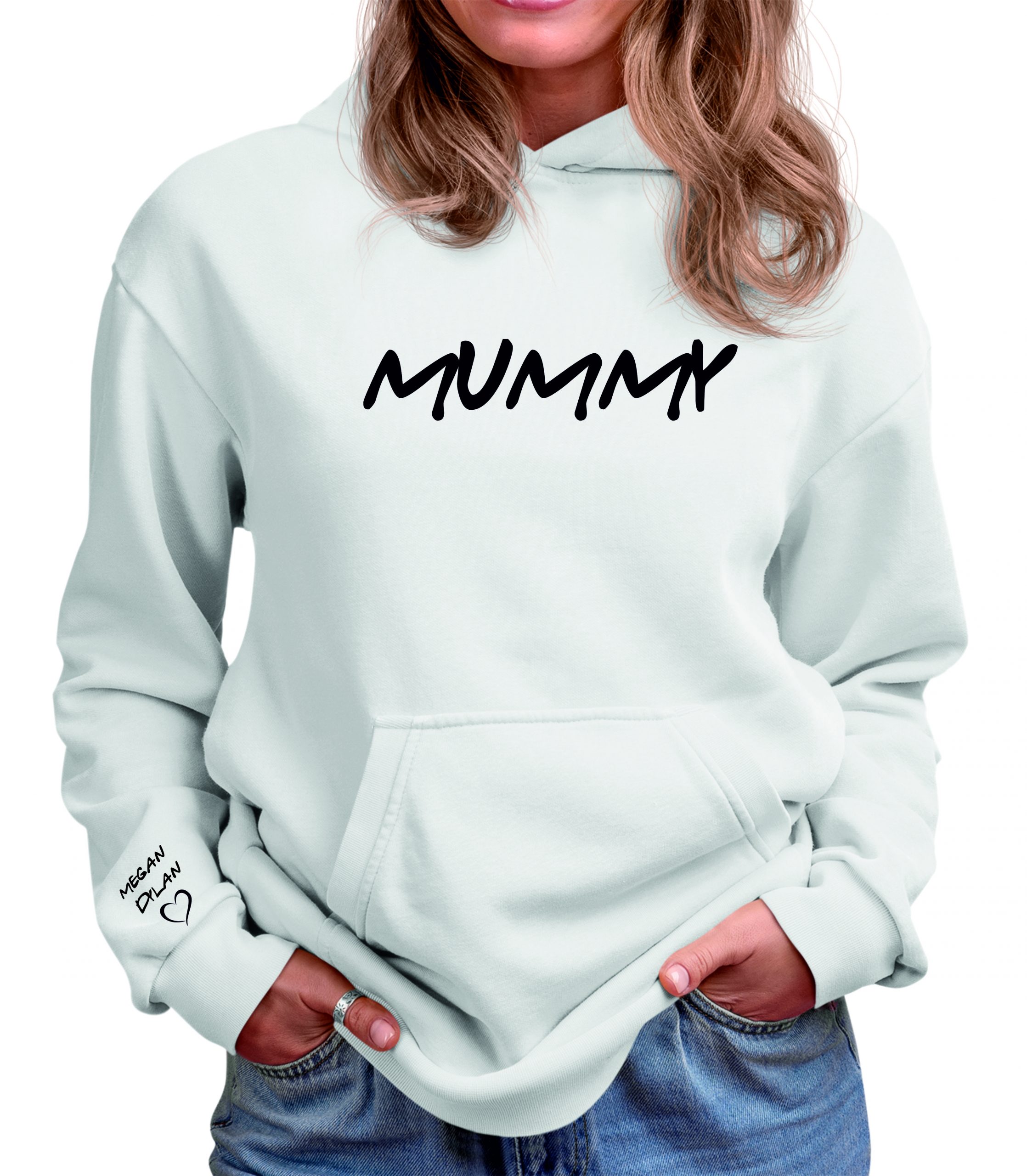 Mummy Hoodie, Mummy Friends Custom Hoody with Names, Personalised Mummy Name on Sleeve, Mother's Day Gift - Image 2