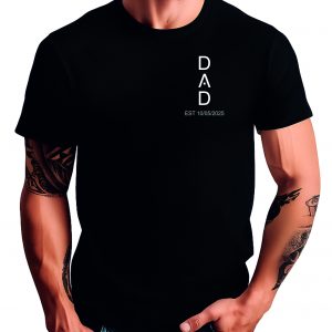 Dad Personalised Tshirt, Dad with a Date T-shirt, Custom Dad T Shirt (DG2D)