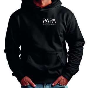 Papa Hoodie, Custom Papa hoodie with Date, Papa Hoody, Father's Day Gift (DG3D)