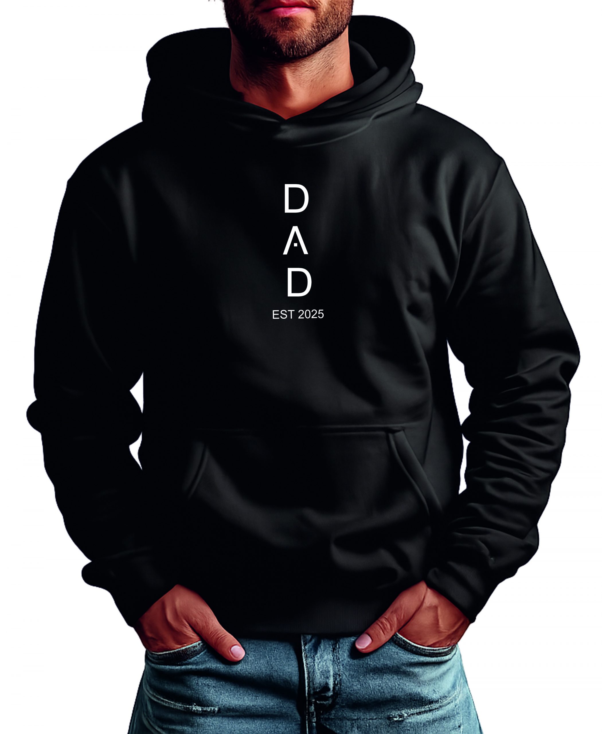 Dad Hoodie, Custom Dad hoodie with Date, Dad Established, Father's Day Gift (DG5D)