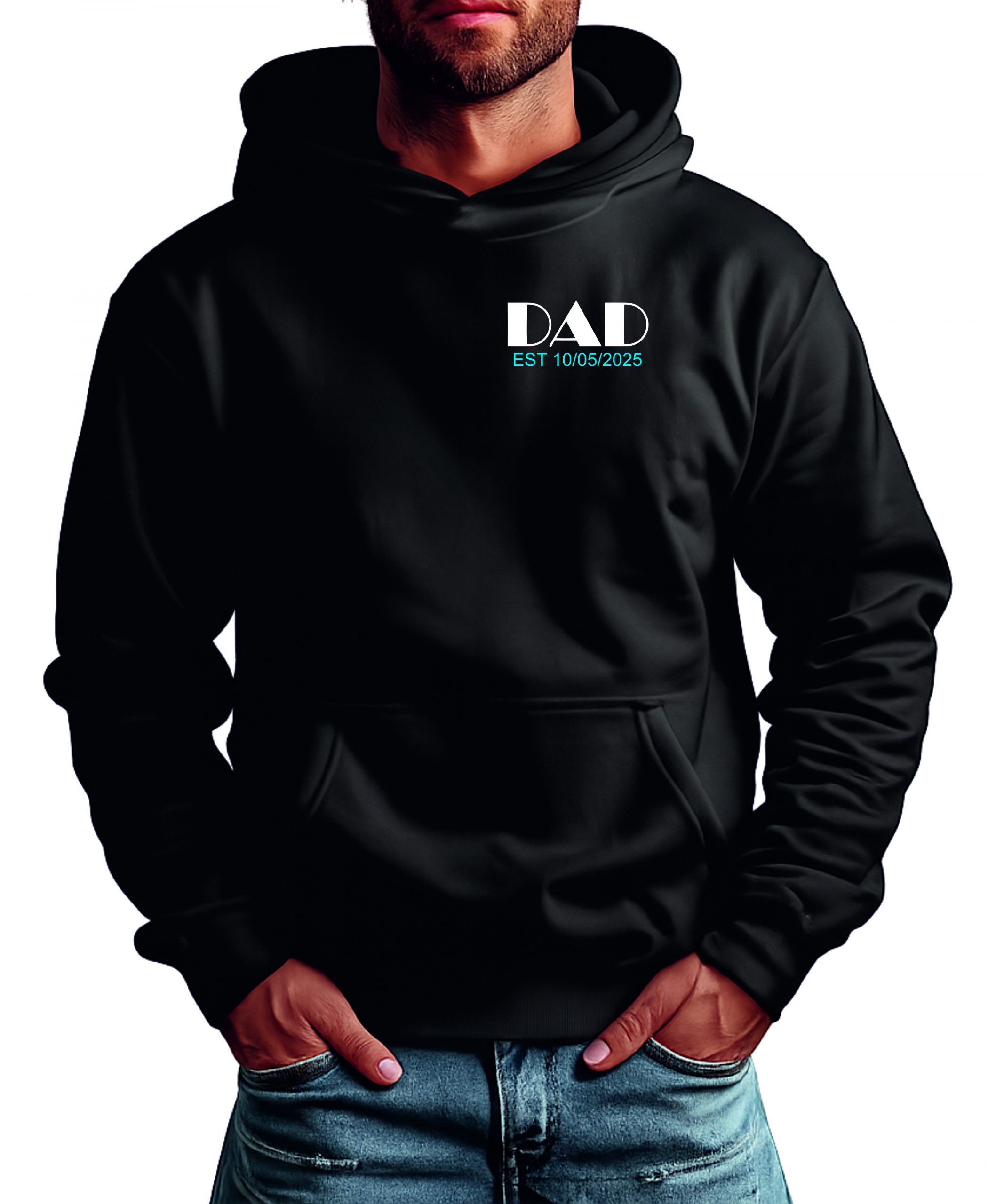 Dad Hoodie, Custom Dad hoodie with Date, Dad Established, Father's Day Gift (DG4D)