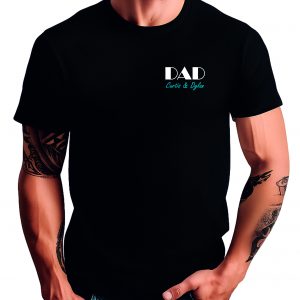 Dad Personalised Tshirt, Dad with Kids Names T-shirt, Custom Dad T Shirt (DG4N)