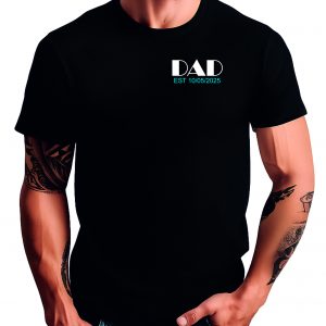 Dad Personalised Tshirt, Dad with Date T-shirt, Custom Dad T Shirt (DG4D)