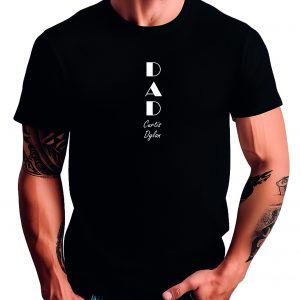 Dad Tshirt, Personalised Dad with Names T-shirt, Custom Papa T Shirt (DG6N)